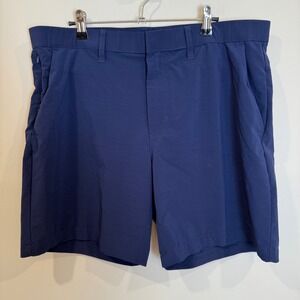 Fabletics Mens Athletic Shorts Navy Blue Zipper Pocket Size XL